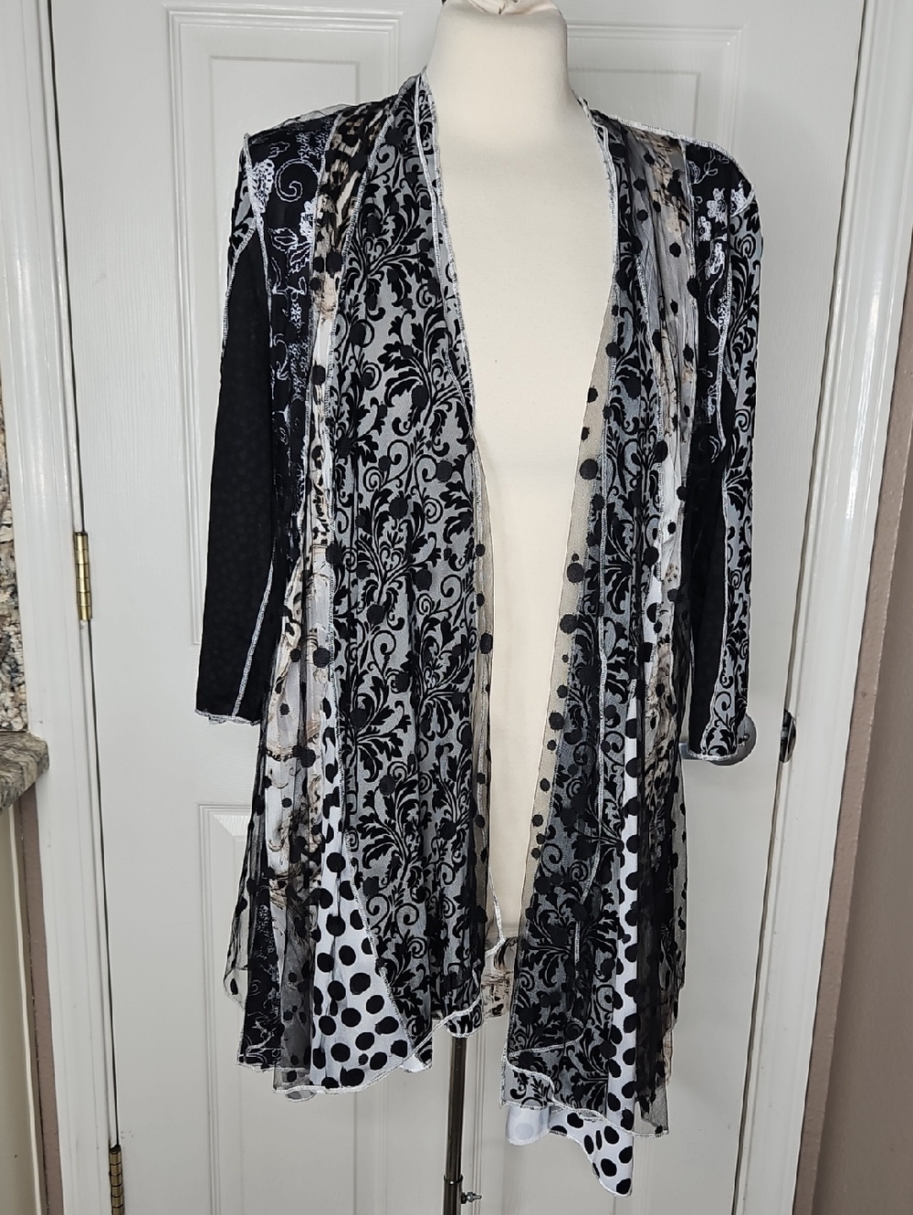 Kamana Duster Mixed print multilayer Contrasting patchwork pattern Small